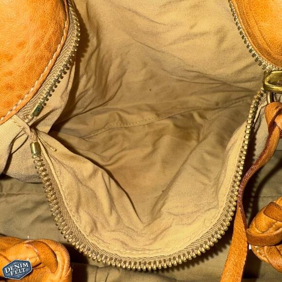 Miu Miu Vintage Brown/Camel Tan Soft Leather Braided Detail Shoulder Bag/Purse - Picture 11 of 12